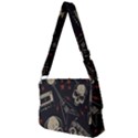 Grunge Seamless Pattern With Skulls Full Print Messenger Bag (S) View2