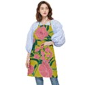 Pink Flower Seamless Pattern Pocket Apron View1