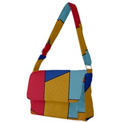 Dotted Colors Background Pop Art Style Vector Full Print Messenger Bag (l)