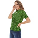 Seamless Pattern Crocodile Leather Women s Short Sleeve Double Pocket Shirt View3
