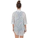 Abstract Colorful Topographic Map Design Vector Open Front Chiffon Kimono View2