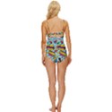 Comic Elements Colorful Seamless Pattern Knot Front One-Piece Swimsuit View4