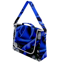 Blue Rose Bloom Blossom Box Up Messenger Bag