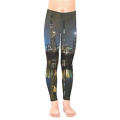 New York Night Central Park Skyscrapers Skyline Kids  Leggings