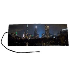 New York Night Central Park Skyscrapers Skyline Roll Up Canvas Pencil Holder (s)