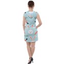 Bunny Carrot Pattern Background Drawstring Hooded Dress View2