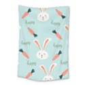 Bunny Carrot Pattern Background Small Tapestry View1