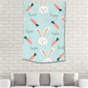 Bunny Carrot Pattern Background Small Tapestry View2