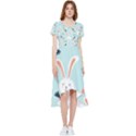 Bunny Carrot Pattern Background High Low Boho Dress View1