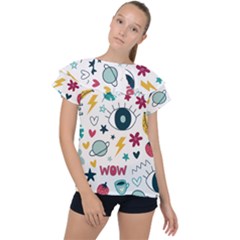 Wallpaper Background Cute Design Ruffle Collar Chiffon Blouse
