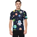 Space And Astronomy Decorative Symbols Seamless Pattern Vector Illustration Men s Short Sleeve Rash Guard View1