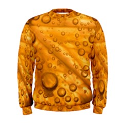 Lime Water Bubbles Macro Light Detail Background Men s Sweatshirt by Wegoenart