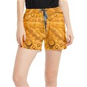 Lime Water Bubbles Macro Light Detail Background Women s Runner Shorts View1