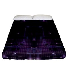 Geometric Art Digital Arts Background Fitted Sheet (queen Size)