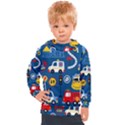 Car Cars Seamless Pattern Vector Rescue Team Cartoon Kids  Hooded Pullover View1