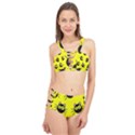 Cats Heads Pattern Design Cage Up Bikini Set View1