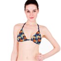 Mid Century Vintage Retro Geometric Bikini Top View1