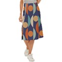 Mid Century Vintage Retro Geometric Midi Panel Skirt View1