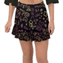Background Graphic Beautiful Fishtail Mini Chiffon Skirt View1