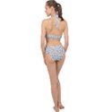 Bacterias Drawing Black And White Pattern Halter Side Cut Swimsuit View2