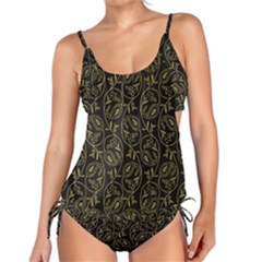 Classy Golden Leaves   Tankini Set