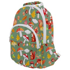 Autumn Seamless Background Leaves Wallpaper Texture Rounded Multi Pocket Backpack