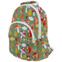 Autumn Seamless Background Leaves Wallpaper Texture Rounded Multi Pocket Backpack View1