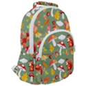 Autumn Seamless Background Leaves Wallpaper Texture Rounded Multi Pocket Backpack View2