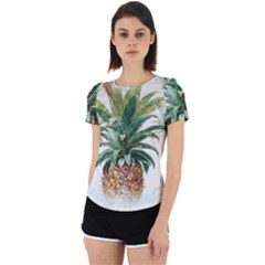 Pineapple Pattern Background Seamless Vintage Back Cut Out Sport Tee