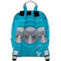 Blue Washing Machine, Electronics Zip Up Backpack View3