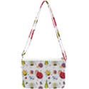 Cute Cartoon Insects Seamless Background Double Gusset Crossbody Bag View1