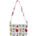 Cute Cartoon Insects Seamless Background Double Gusset Crossbody Bag View2