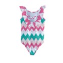Zigzag Pattern Kids  Frill Swimsuit View2