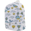 Cartoon Whale Seamless Background Pattern Zip Bottom Backpack View1