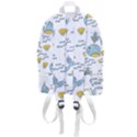 Cartoon Whale Seamless Background Pattern Zip Bottom Backpack View3