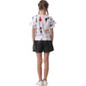 Cartoon Cat Seamless Pattern Graphic Kids  Cut Out Flutter Sleeves View2