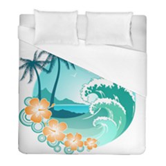 Paradise Heaven Holiday Beach Orange Ocean Duvet Cover (full/ Double Size)