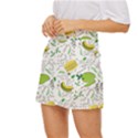 Hamburger With Fruits Seamless Pattern Mini Front Wrap Skirt View2