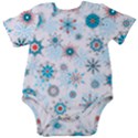 Beautifule Snowflake Decorative Pattern Seamless Baby Short Sleeve Onesie Bodysuit View1