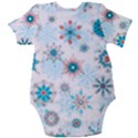 Beautifule Snowflake Decorative Pattern Seamless Baby Short Sleeve Onesie Bodysuit View2