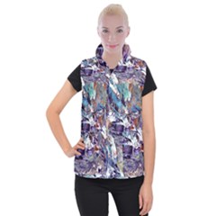 Abstract Cross Currents Women s Button Up Vest