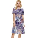 Abstract cross currents Button Top Knee Length Dress View1