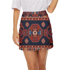 Armenian Carpet Mini Front Wrap Skirt