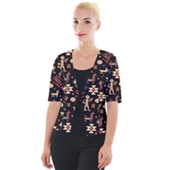 Carpet-symbols Cropped Button Cardigan