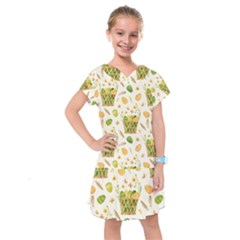 Easter Eggs   Kids  Drop Waist Dress