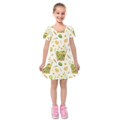 Easter Eggs   Kids  Short Sleeve Velvet Dress