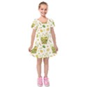 Easter Eggs   Kids  Short Sleeve Velvet Dress View1