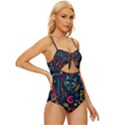 Sketch graphic illustration Knot Front One-Piece Swimsuit View3
