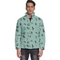 Insects pattern Men s Puffer Bubble Jacket Coat View1