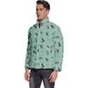 Insects pattern Men s Puffer Bubble Jacket Coat View2